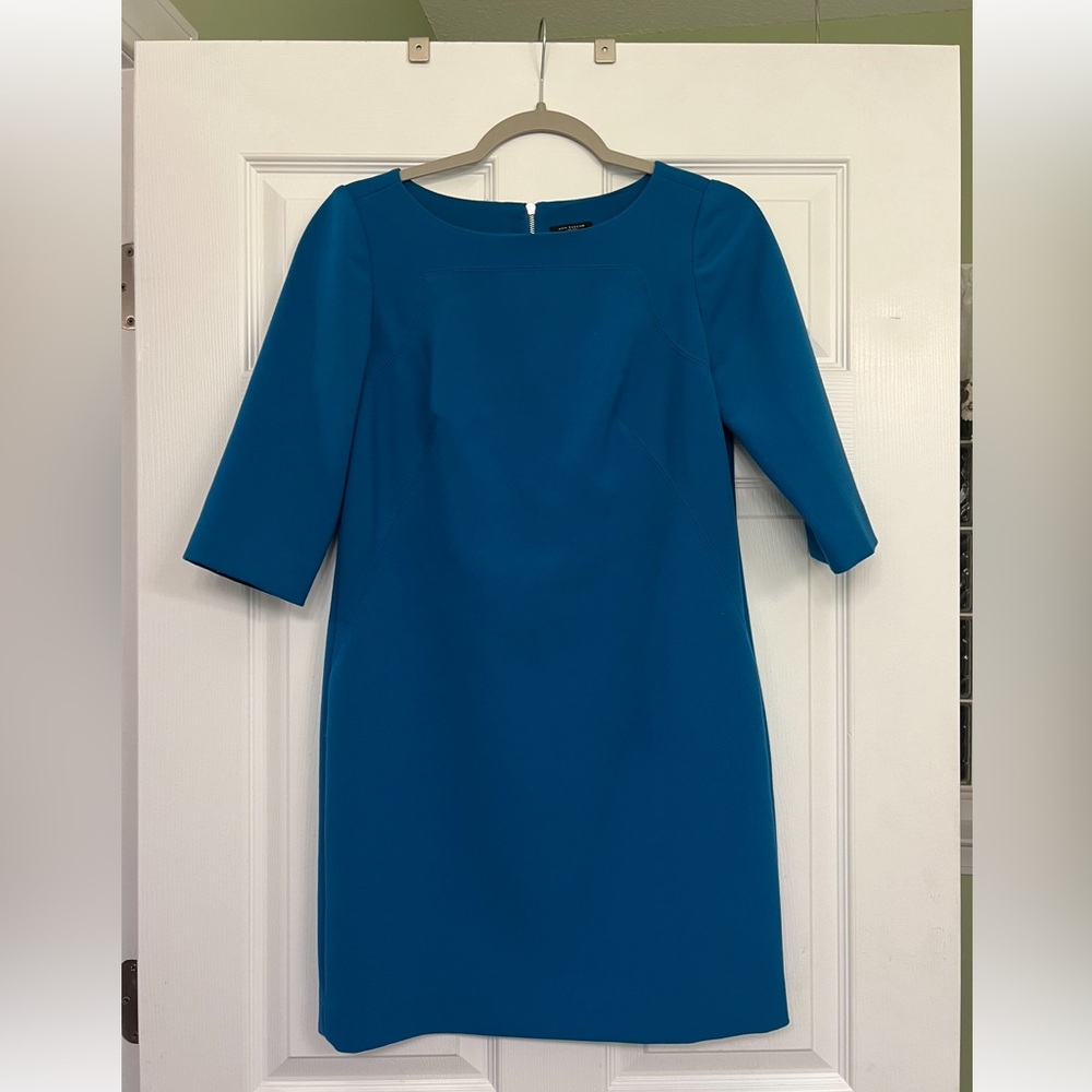 Ann Taylor teal blue dress